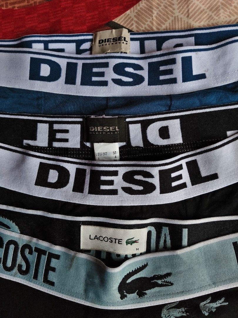 Lacoste & Diesel Boxer Briefs Pack Size M (Category: Underwear) located in Baguio. Submitted by thriftjc (Listing ID 1467913735, Image 2). Description: ptpa for sale DIESEL X LACOSTE BOXER aspack all medium fitting excellent as new lahat needwash 599+sf fixed .