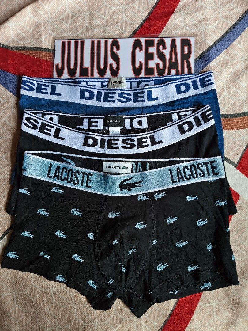 Lacoste & Diesel Boxer Briefs Pack Size M (Category: Underwear) located in Baguio. Submitted by thriftjc (Listing ID 1467913735, Image 1). Description: ptpa for sale DIESEL X LACOSTE BOXER aspack all medium fitting excellent as new lahat needwash 599+sf fixed .