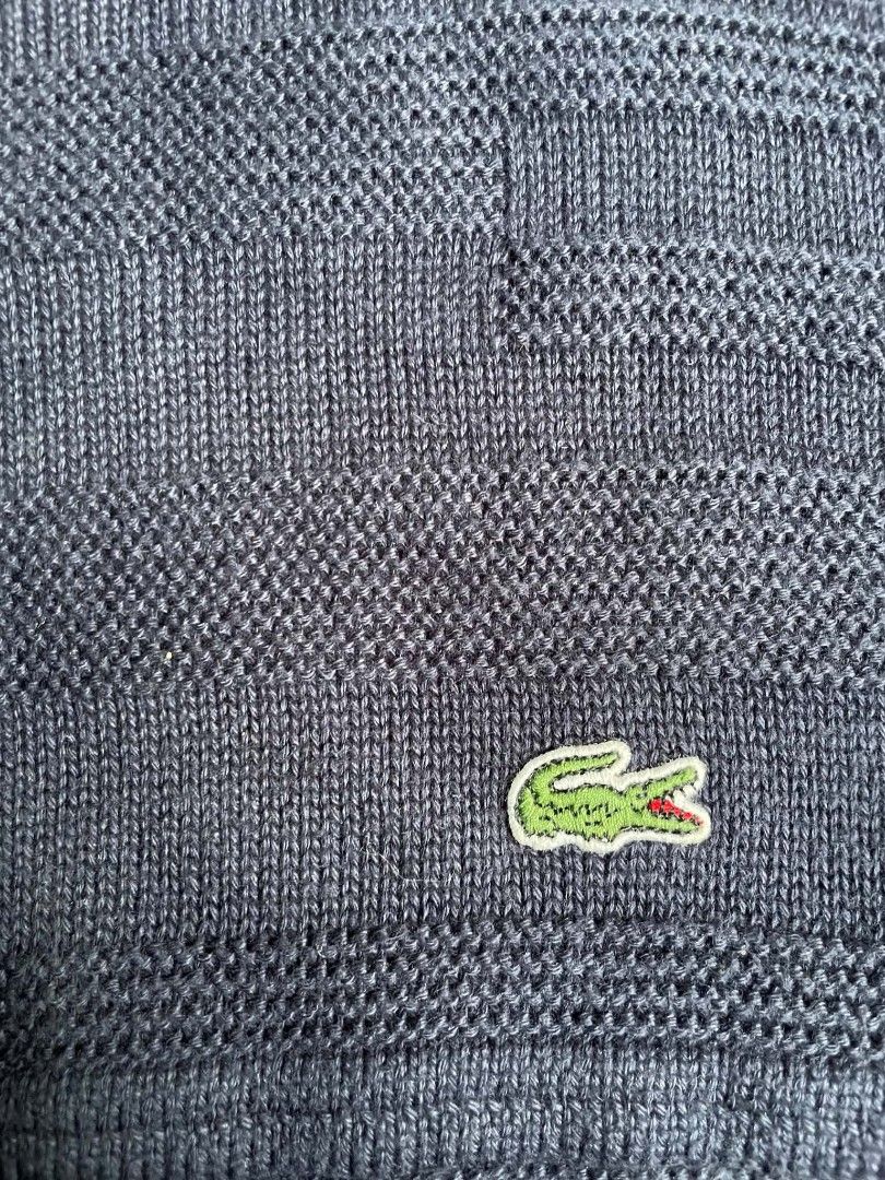 LACOSTE KNITTED SWEATER (Category: Coats, Jackets and Outerwear) located in Tacloban City. Submitted by solothriftfinds (Listing ID 1467908313, Image 2). Description: LACOSTE KNITTED SWEATER GOOD CONDITION size 4.