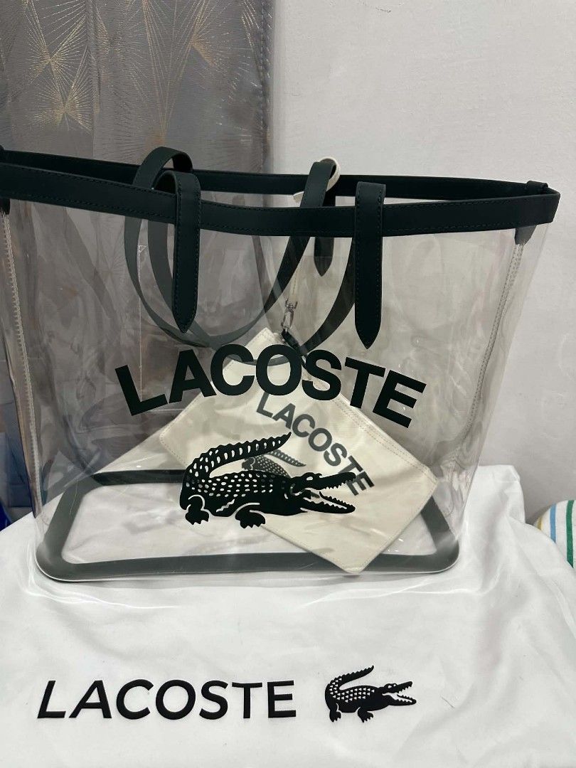 Lacoste Large Anna Transparent Grained Tote Bag (Category: Luxury Bags & Wallets) located in Manila. Submitted by kw2phluxury20 (Listing ID 1467889288, Image 1). Description: 💯legit complete box money back guarantee if it's not legit slightly nego .