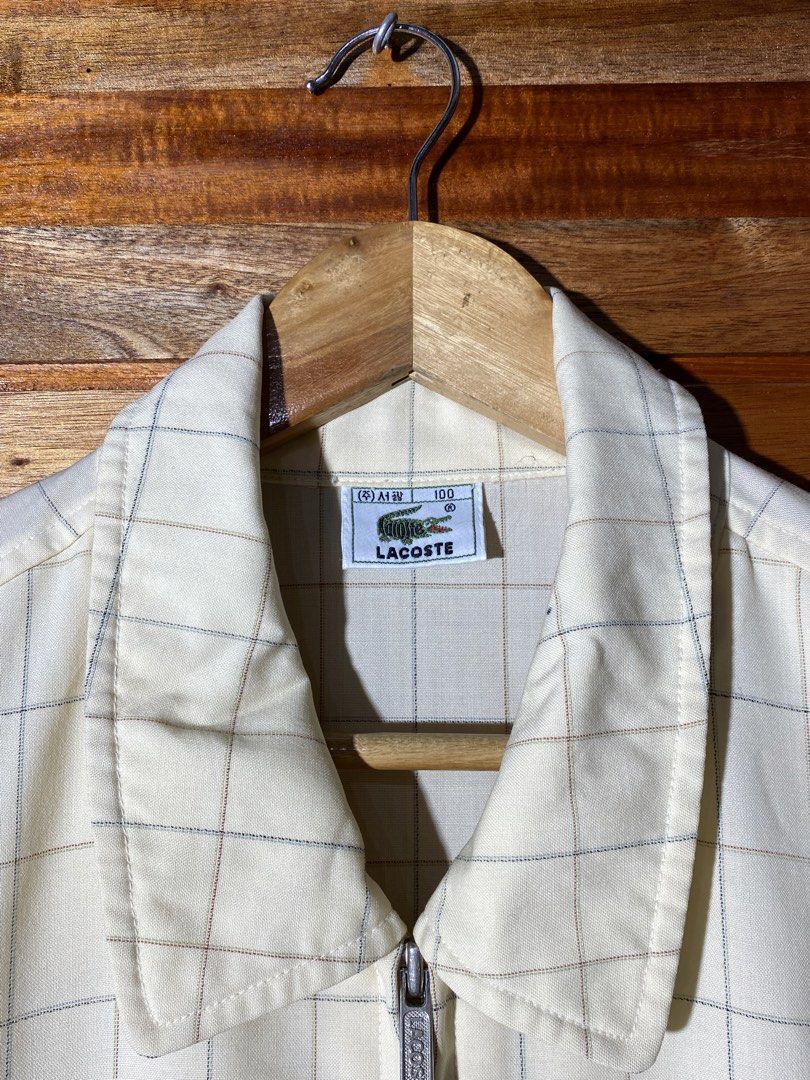 Lacoste Plaid Zip-Up Jacket (Category: Coats, Jackets and Outerwear) located in Caloocan City. Submitted by rhouzze.ph (Listing ID 1467967483, Image 3). Description: Name: Lacoste Polo Jacket Dimensions: 24.5 by 26 Size: Large Condition: Excellent Condition Issue: None.