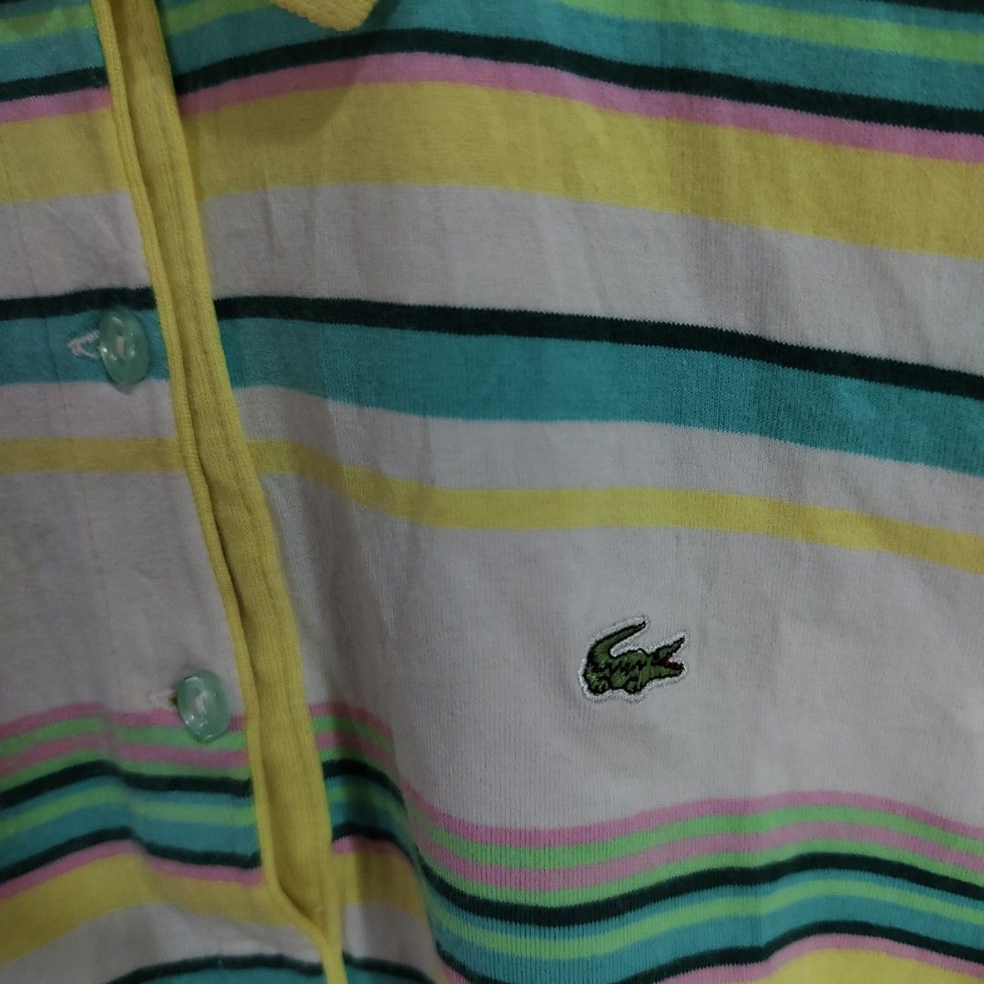 LACOSTE POLO SHIRT STRIPE (Category: Others Tops) located in Bulacan. Submitted by markkiethrift2023 (Listing ID 1467976892, Image 3). Description: LACOSTE POLO SHIRT STRIPE EXCELLENT CONDITION DIMES: 18 x 23 NEED WASH.