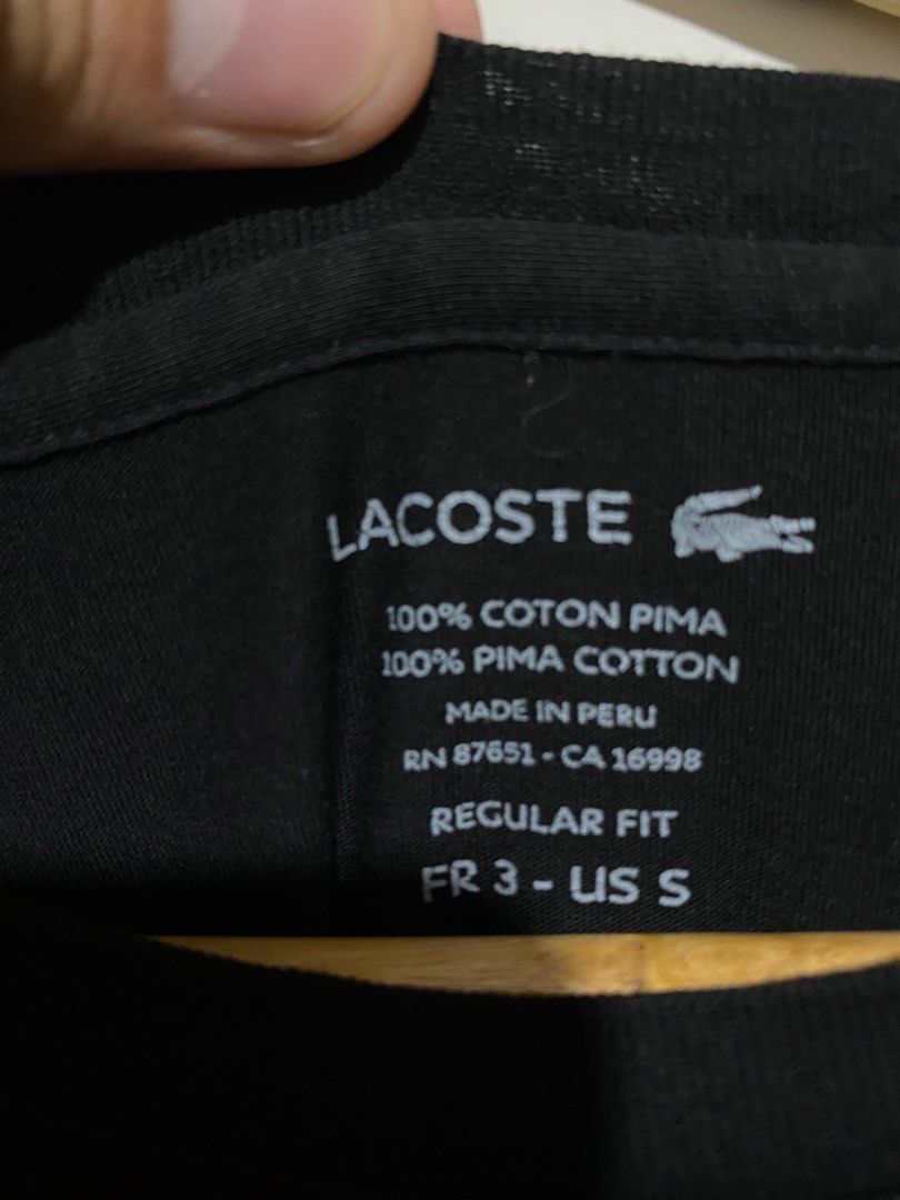 LACOSTE SHIRT (Category: Activewear) located in Cagayan de Oro. Submitted by ansasalab39908 (Listing ID 1468016287, Image 3). Description: Size 3 (W20xL28) Condition: Vgoodcondition Color rate:9.8/10 Flaws: None.
