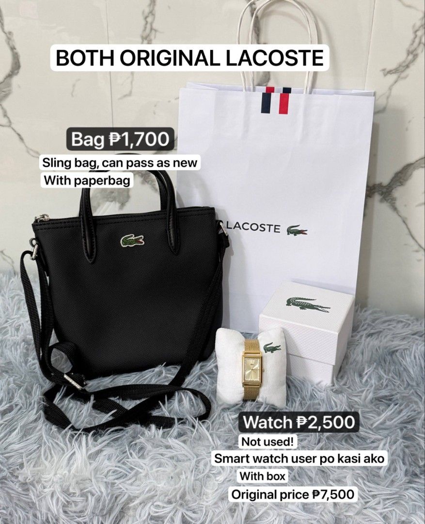 LACOSTE sling bag (Category: Cross-body Bags) located in Aringay. Submitted by rioooo. (Listing ID 1467896029, Image 2). Description: .