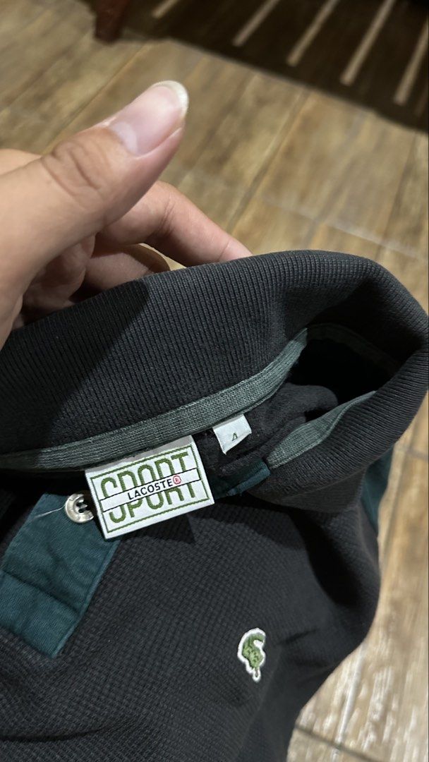 LACOSTE SPORT (Category: Tshirts & Polo Shirts ) located in Manila. Submitted by urban-vintage_2 (Listing ID 1467852370, Image 3). Description: ISSUE: SEE THE PICS FOR ISSUE ( NEED WASH ) MOP :GCASH ( NO COD ) SHIP VIA : LALAMOVE & J&T LOCATION : PASIG CITY LENGTH : 27 WIDTH : 23 .
