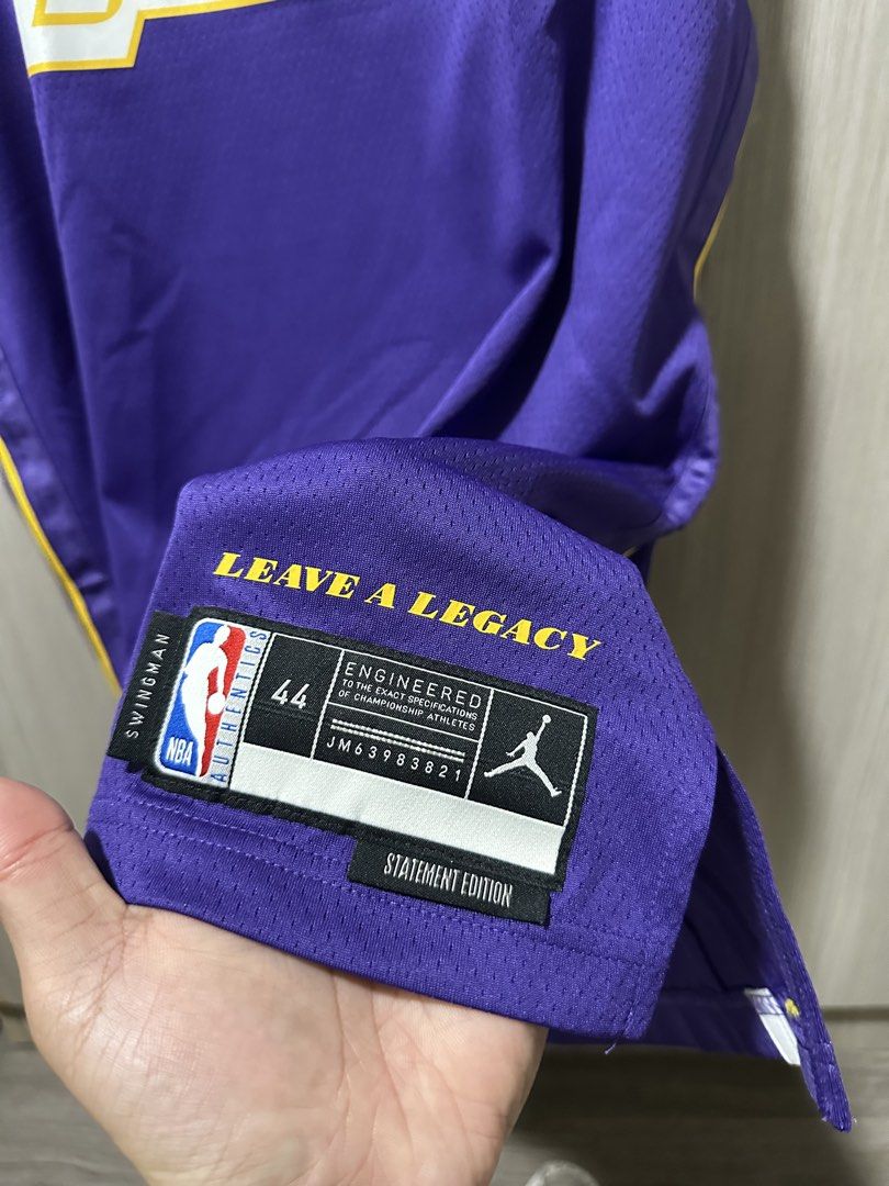 Lakers Basketball Jersey (Category: Activewear) located in Mandaluyong City. Submitted by jrct12 (Listing ID 1467872555, Image 3). Description: Lakers Basketball Jersey Price - 1300 Bought this in NBA store in ayala manila bay Size - Medium on tag (22width, 30length) Condition - excellent to new, used twice RFS - Decluttering Location - Mandaluyong.