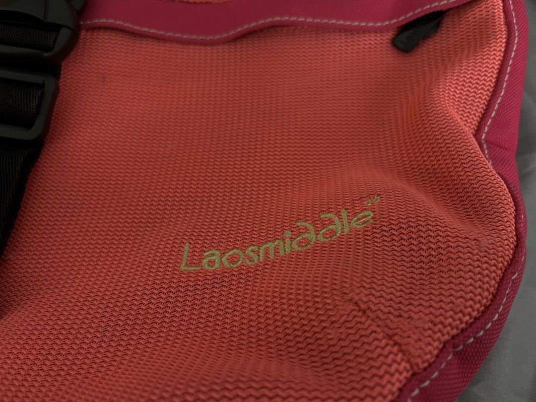 Laosmiddle Pink Messenger Bag with Buckle Strap (Category: Cross-body Bags) located in Imus. Submitted by graeyowl (Listing ID 1467947669, Image 3). Description: Item Description: • Brand: Laosmiddle • Style: Crossbody Messenger / Sling Bag • Material: Durable woven nylon mesh and canvas • Color: Bright Coral Pink / Hot Pink / Black Accents • Closure: Large adjustable center strap with a heavy-duty quick-release plastic buckle • Pockets: Easy-acc