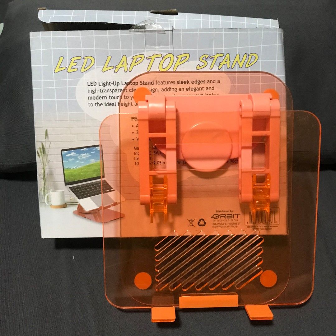 Laptop Stand (Brand New) (Category: Laptop Bags & Sleeves) located in Pasuquin. Submitted by xixiaaa_cc (Listing ID 1467961270, Image 2). Description: ୨ৎ LED LAPTOP STAND 🍑✨ ♡ Color: Peachy Orange ♡ Material: Plastic / Acrylic ♡ Stable and sturdy design 💻 ♡ Perfect for your desk setup! 🎀 ୨ৎ PAYMENT METHODS 💸 ♡ GCash ♡ Bank Transfer 📌 Pay as you order! DM for inquiries and orders. 💌.
