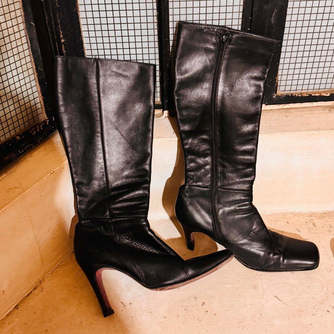 Leather High Cut Boots (Category: Boots) located in Manila. Submitted by jaceczhsn (Listing ID 1468000004, Image 1). Description: size 41 - 42 used but not abused have zara on the bottom of the boots .