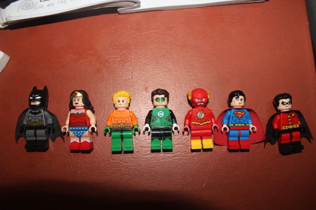 LEGO DC Minifigures (Category: Lego & Building Sets) located in Manila. Submitted by rosheyyy (Listing ID 1467944034, Image 3). Description: All Authentic Lego Get 2 retired LEGO DC sets for free when you buy the whole lot! Negotiable Price PM Robin: 1300 Batman: 800 Superman: 500 Wonder Woman: 500 Aquman: 400 Green Lantern: 2000 (Sold) Flash: 1700 (Sold) Harley Queen: 700 Sinestro: 1300 Lex Luthor: 600 Joker: 500 Cheetah: 700 (Sold) Captain Boom