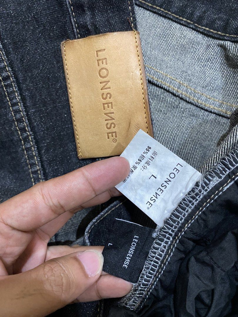 LEONSENSE Black Washed Baggy Pants (Category: Jeans) located in Rosario. Submitted by thrift_king_ali (Listing ID 1467849306, Image 3). Description: Leonsense Washed Dimes: W-35 L-40.5 Leg opening: 11 inches thigh: 13 inches no issue excellent condition 650+sf.