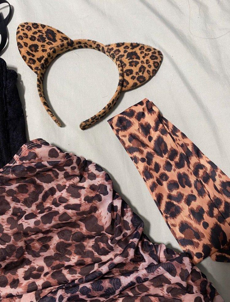 Leopard/Cheetah Halloween Costume Set (Category: Sets or Coordinates) located in Las Pinas. Submitted by ma.andrealopez37 (Listing ID 1468050845, Image 2). Description: - Cheetah/ leopard print outfit set - Includes matching animal ear headband, neck scarf, fitted mini skirt - Perfect for clubs, parties, costumes, and themed gatherings - if also want to buy corset, message -Fits S- M.