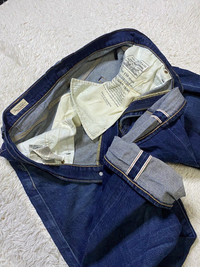 LEVIS 502 Premium Selvedge BIG E (Category: Jeans) located in Cavite. Submitted by nld_thrift (Listing ID 1468013593, Image 1). Description: LEVIS 502 Premium BIG E W 36 In tag (37 Actual) L 43.5 INCH Lo 7.5 INCH Made in china 99%Cotton 1% elastine Authentic (money return if proven fake).