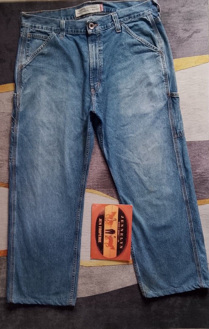 Levi's Carpenter loose Straight (Category: Jeans) located in Calbayog City. Submitted by jen1027 (Listing ID 1468007609, Image 2). Description: LEVI'S CARPENTER LOOSE STRAIGHT FOR MEN Size 34 L 32 On Tag Actual Waistline 36 Altered Length to 39.5 Hem 8.5 Made In Mexico Good Condition W/ Sign Of Used Price:650 ship ⛔ Payment First ⛔Mop-Gcash ⛔Location:Calbayog City Samar ⛔Pm.