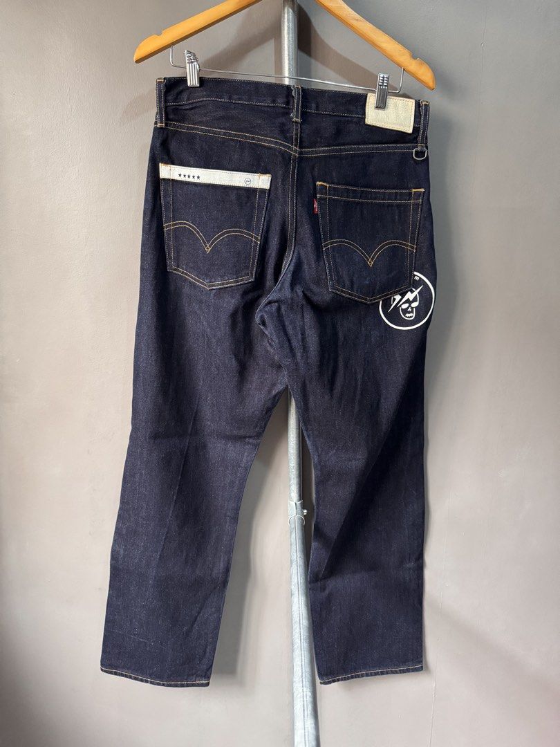 Levi’s X Fragment Design - Denim Pants (Category: Activewear) located in Cabuyao City. Submitted by _streetflavor (Listing ID 1468057434, Image 2). Description: Levi’s X Fragment Design - Denim Pants Excellent Size: Medium fits 31-32 Length: 40.5 Leg open: 8.5 -2,300 pesos Dm.