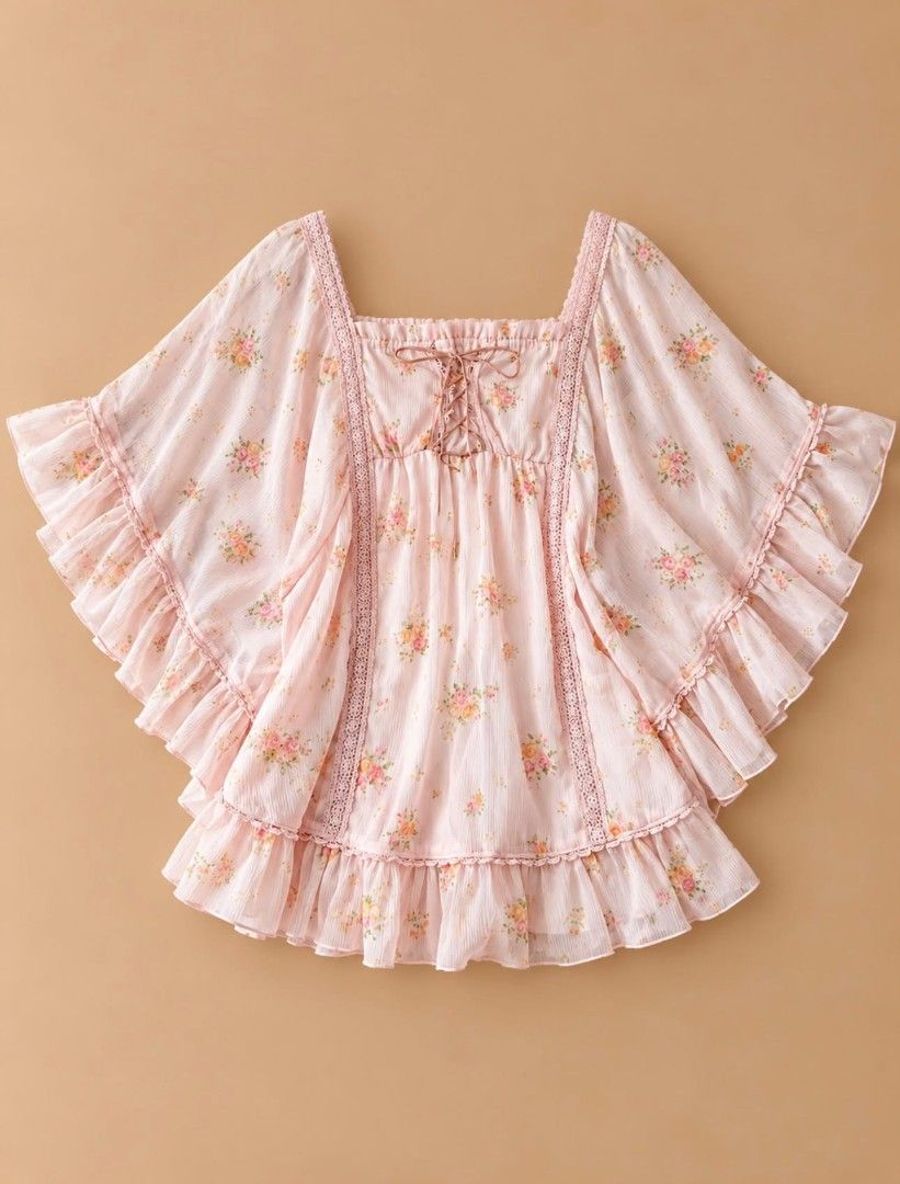 lf / iso : pink floral ruffle blouse (Category: Looking For) located in Manila. Submitted by calendoll (Listing ID 1467884763, Image 1). Description: liz lisa ? okie w dupes pls dm if u have ^__^💕.
