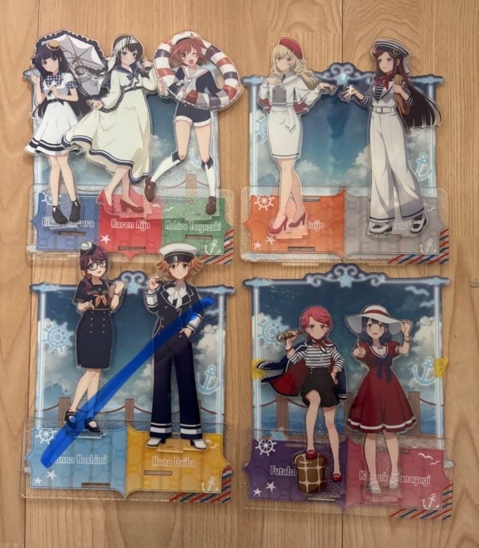 LF KAHATI/SPLIT: Revue Starlight Retro Marine Acrylic Standees (Category: Religious Items) located in Caloocan City. Submitted by cosmicroses (Listing ID 1467931049, Image 1). Description: **preloved with no box 210 each (pasabuy fees included) • 50% dp or PAYO • not yet secured, will proceed if all claimed • approx eta end of nov mahikaren: kuromaya: futakao:.