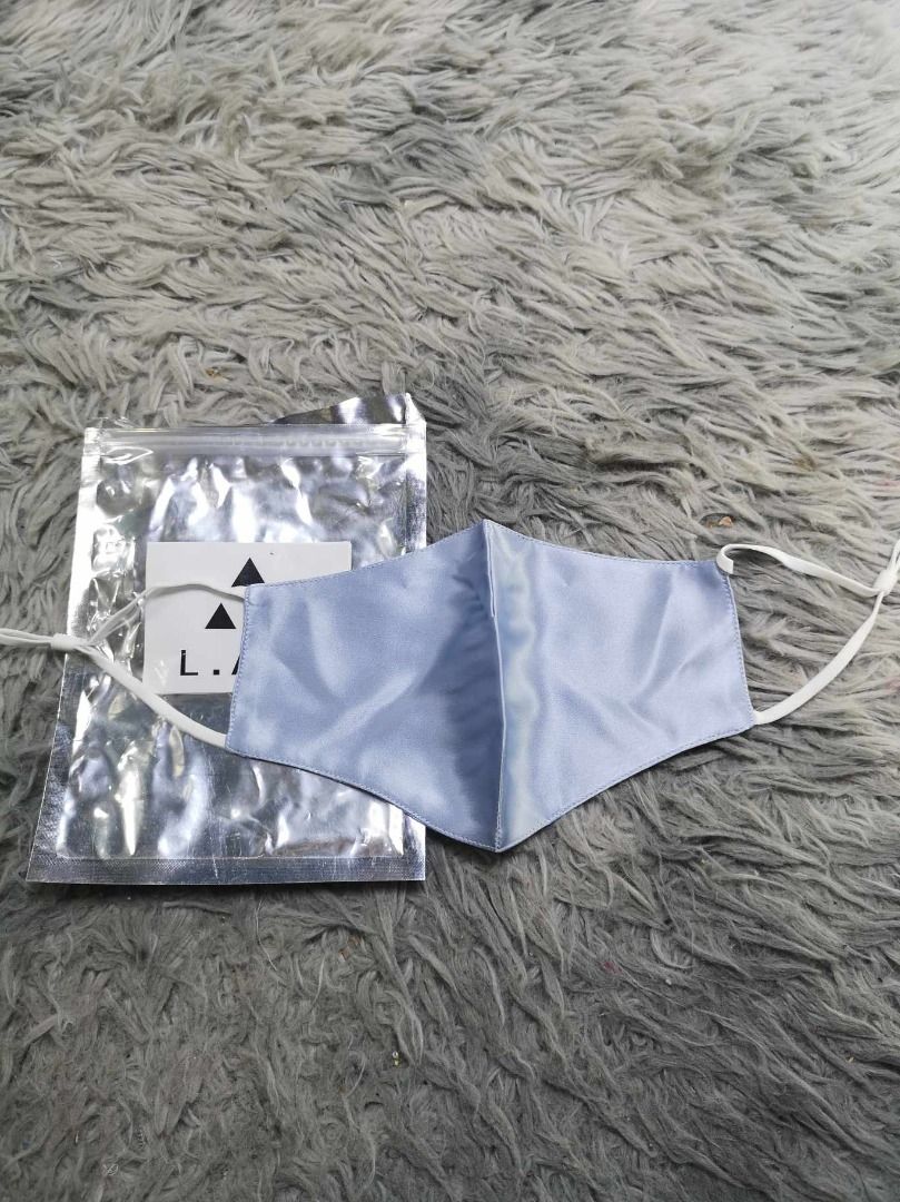 Light Blue Soft Reusable Face Mask (Category: Face Masks & Face Shields) located in Santa Cruz. Submitted by jmy_surplus.2 (Listing ID 1467990322, Image 1). Description: Size ; L - 5.2 W - 8.1 Color ;Light Blue Type Face Mask Brand ;No Brand Material ; Polyester Style ; Washable Reusable Face Mask LG 116 JMY 3 Batch #225.