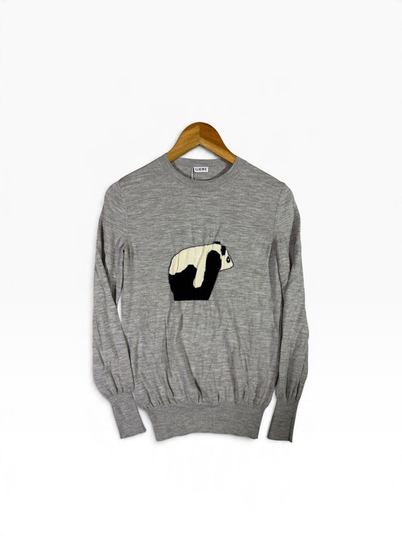 Loewe knitted wear panda (Category: Longsleeves) located in Quezon City. Submitted by dailyfits08 (Listing ID 1468020455, Image 1). Description: Loewe Size xxs 16.5x24 Excellent .