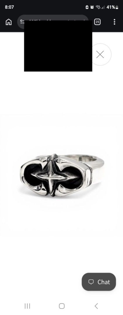LOUD STYLE DESIGN DESERT SILVER RING (Category: Luxury Accessories) located in Taguig. Submitted by neoswiseman011 (Listing ID 1467990969, Image 3). Description: FOR SALE: Loud Style Design (LSD) Desert Ring LSR 002 Selling my Loud Style Design (LSD) Desert Ring LSR 002 due to a change in personal style. A bold statement ring featuring a distinctive gothic-inspired cross motif, dark oxidized details, and a contrasting silver-tone finish. Its chun