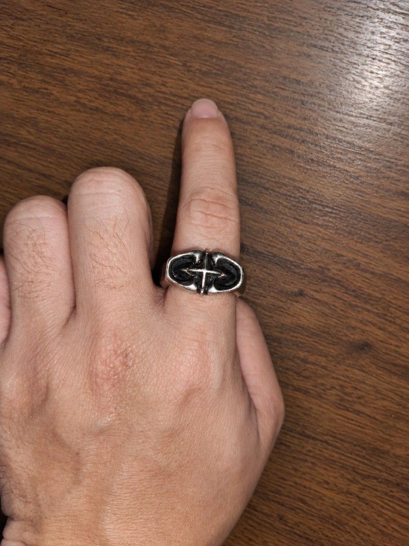 LOUD STYLE DESIGN DESERT SILVER RING (Category: Luxury Accessories) located in Taguig. Submitted by neoswiseman011 (Listing ID 1467990969, Image 1). Description: FOR SALE: Loud Style Design (LSD) Desert Ring LSR 002 Selling my Loud Style Design (LSD) Desert Ring LSR 002 due to a change in personal style. A bold statement ring featuring a distinctive gothic-inspired cross motif, dark oxidized details, and a contrasting silver-tone finish. Its chun