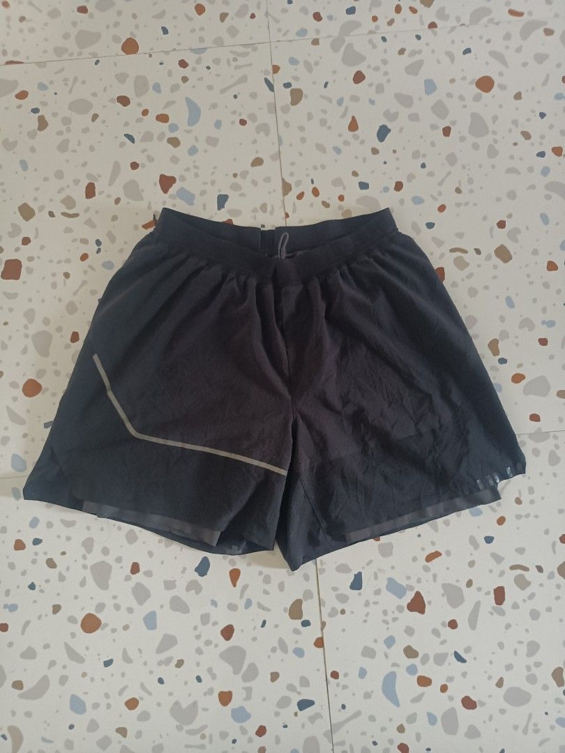 Lululemon Running Shorts with Liner (Category: Activewear) located in Zamboanga. Submitted by caps_luck (Listing ID 1467891639, Image 1). Description: - Authentic Lululemon running shorts in classic black - Built-in liner with a secure drop-in pocket for phone or cards - Adjustable cinch cord on the waistband for a custom fit - Reflective details near the hem for low-light visibility - Lightweight, breathable fabric ideal for workouts and daily r