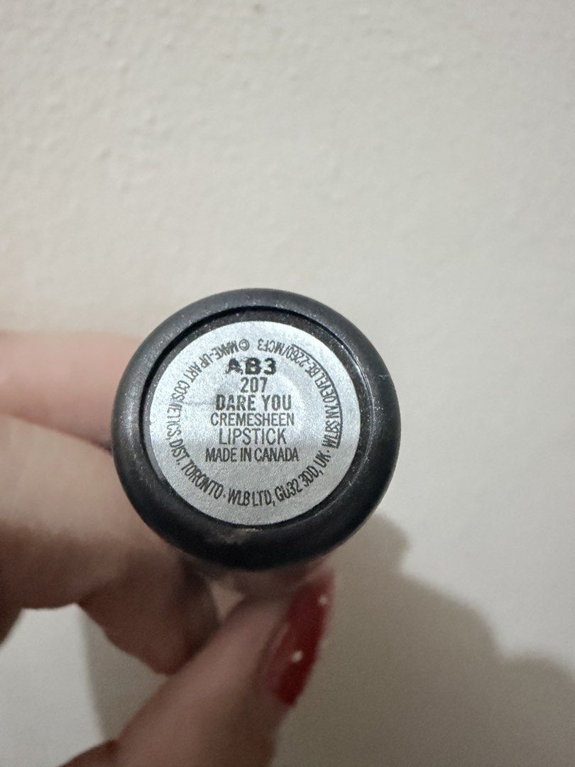 Mac Lipstick Dare You (Category: Makeup) located in Manila. Submitted by mvx.xv (Listing ID 1467894551, Image 3). Description: Just swatched once.