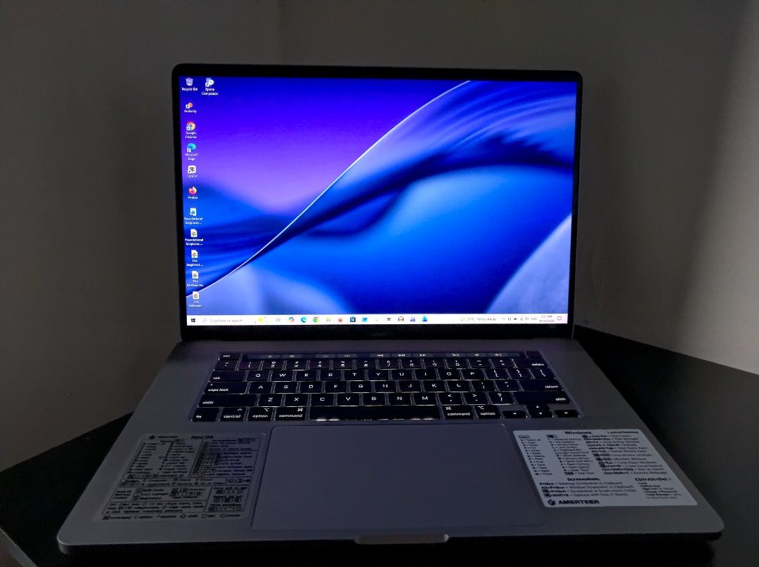 Macbook Pro 16 2019 (Space Grey) (Category: Laptops & Notebooks) located in General Trias. Submitted by mervcorner (Listing ID 1468054023, Image 1). Description: Macbook Pro 2019 (Space Grey) Model: A2141 PRICE: 35K 16-inch Retina Display 2.4 GHz 8-core Intel Core i9 32GB 2667 MHz DDR4 512GB SSD macOS Tahoe 26.6.2 Intel UHD 630 x AMD Radeon Pro 5500M 4GB TouchBar Dual-boot (dual-OS) setup so you can switch between Mac OS and Windows 10 Pro depend