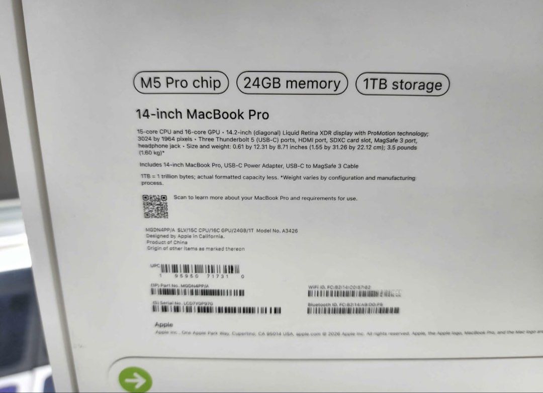 MacBook Pro m5 24/1tb (Category: Laptops & Notebooks) located in Manila. Submitted by mave121 (Listing ID 1467911982, Image 3). Description: .