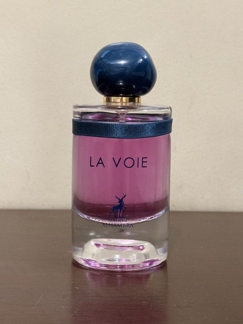 Maison Alhambra La Voie EDP (Category: Body Care) located in Cainta. Submitted by missbelle.ph (Listing ID 1467930536, Image 2). Description: Maison Alhambra La Voie EDP Blind bought from Westworld Around 90% full Last price posted Search tags: middle east perfume, giorgio armani my way.