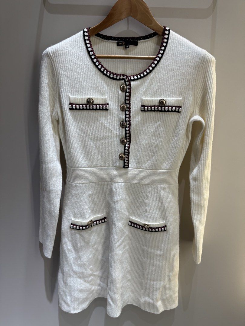 Maje knit mini Dress (Category: Dresses) located in Quezon City. Submitted by byuklph (Listing ID 1467995217, Image 3). Description: Authentic 💯Maje Size40 Excellent condition .