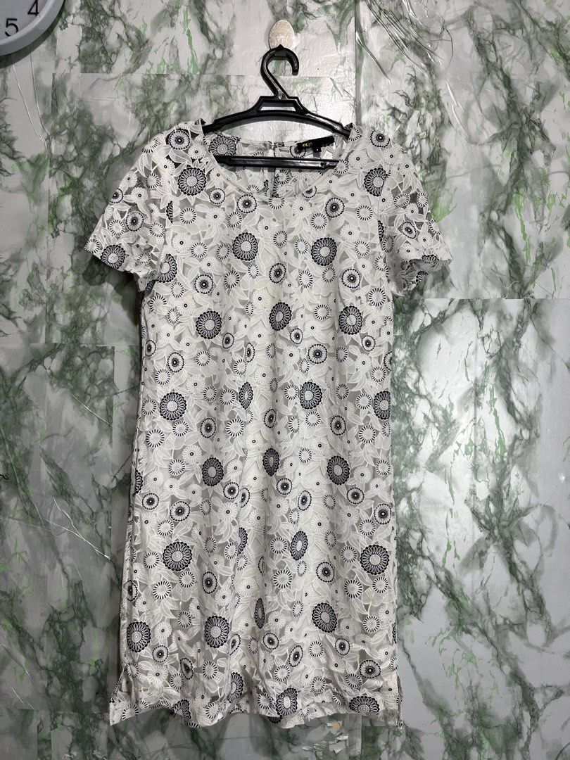 MAJE mini dress (Category: Dresses) located in Bulacan. Submitted by letsfindukaywithme (Listing ID 1468057473, Image 2). Description: Maje white & black lace mini dress Small 17x34" Like new No issue +sf payment first Ship via J&T.