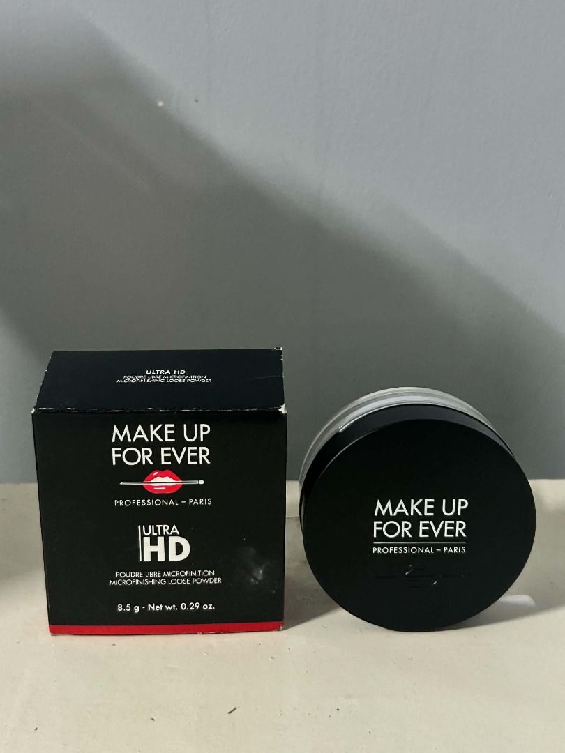 MAKE UP FOR EVER Ultra HD Microfinishing Loose Powder (Category: Makeup) located in Caloocan City. Submitted by everybodyp75717 (Listing ID 1467848949, Image 1). Description: - Brand: MAKE UP FOR EVER - Product: Ultra HD Microfinishing Loose Powder - Size: Full size, 8.5g / 0.29 oz - Condition: Brand new, unopened with original box - Finish: Translucent setting powder that blurs pores without looking cakey.