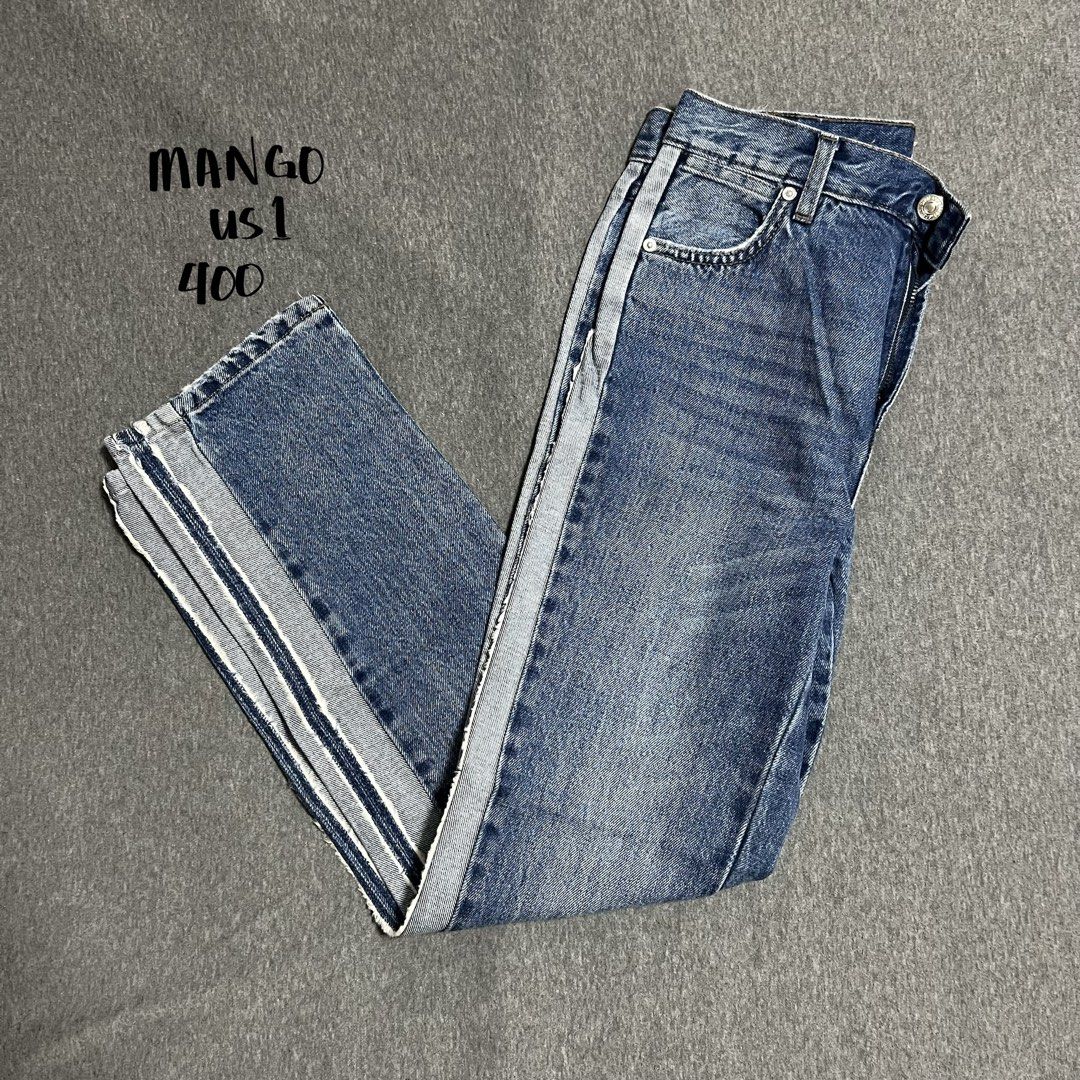 Mango straight jeans with contrast stripe (Category: Jeans) located in Las Pinas. Submitted by jilanah (Listing ID 1467997023, Image 1). Description: .
