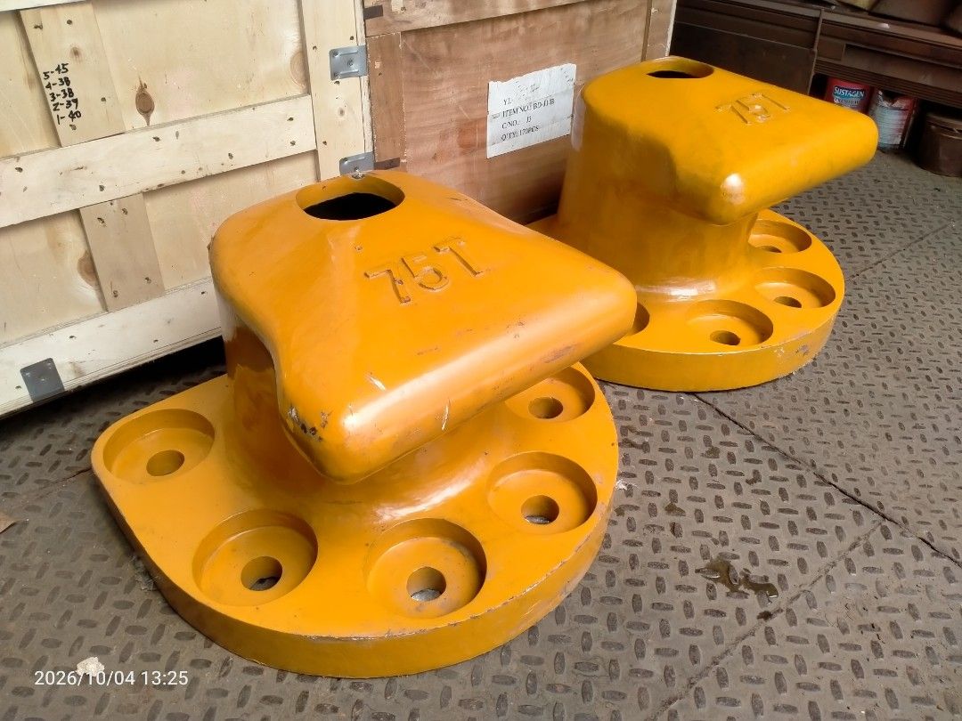 Marine Tee head Mooring Bollard 75T (Category: Industrial Equipment) located in Manila. Submitted by cde.manila (Listing ID 1467878722, Image 3). Description: Marine Tee head Mooring Bollard 75 tons capacity with mounting accessories (anchor bolts, nuts, washer, steel plate) Brand new 7 pcs still available Pick up Balut Tondo Manila.