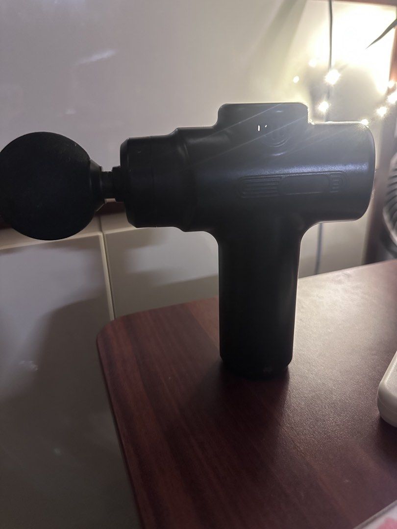 Massage gun with box, attachments and accessories (Category: Massage Devices) located in Quezon City. Submitted by littlemissfirstowner (Listing ID 1468008300, Image 2). Description: Orig price 1,2k With box, attachments and accessories Used only to test Rfs : doble na Check my reviews.