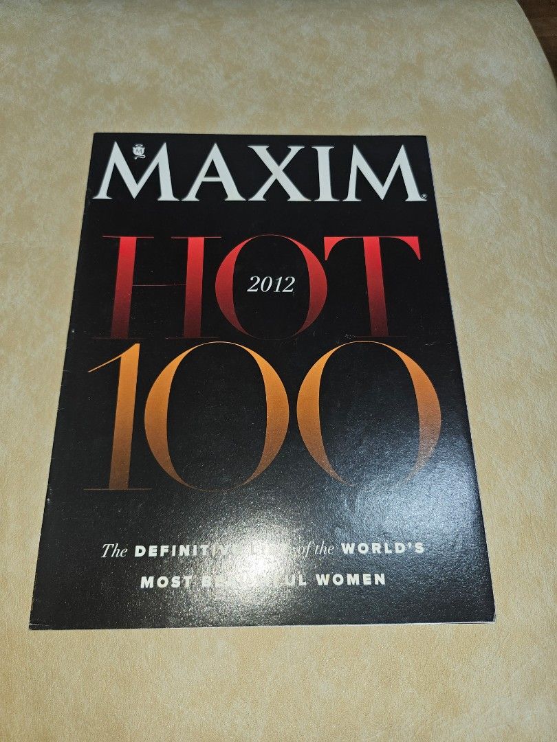 Maxim US Hot 100 2012 (Category: Magazines) located in Las Pinas. Submitted by josephlatosa14 (Listing ID 1467992019, Image 1). Description: Good Condition please manage expectations as these are old issues. can send photos SF via GGX but lalamove is preferred. buyer books and pays PM me for inquiries.