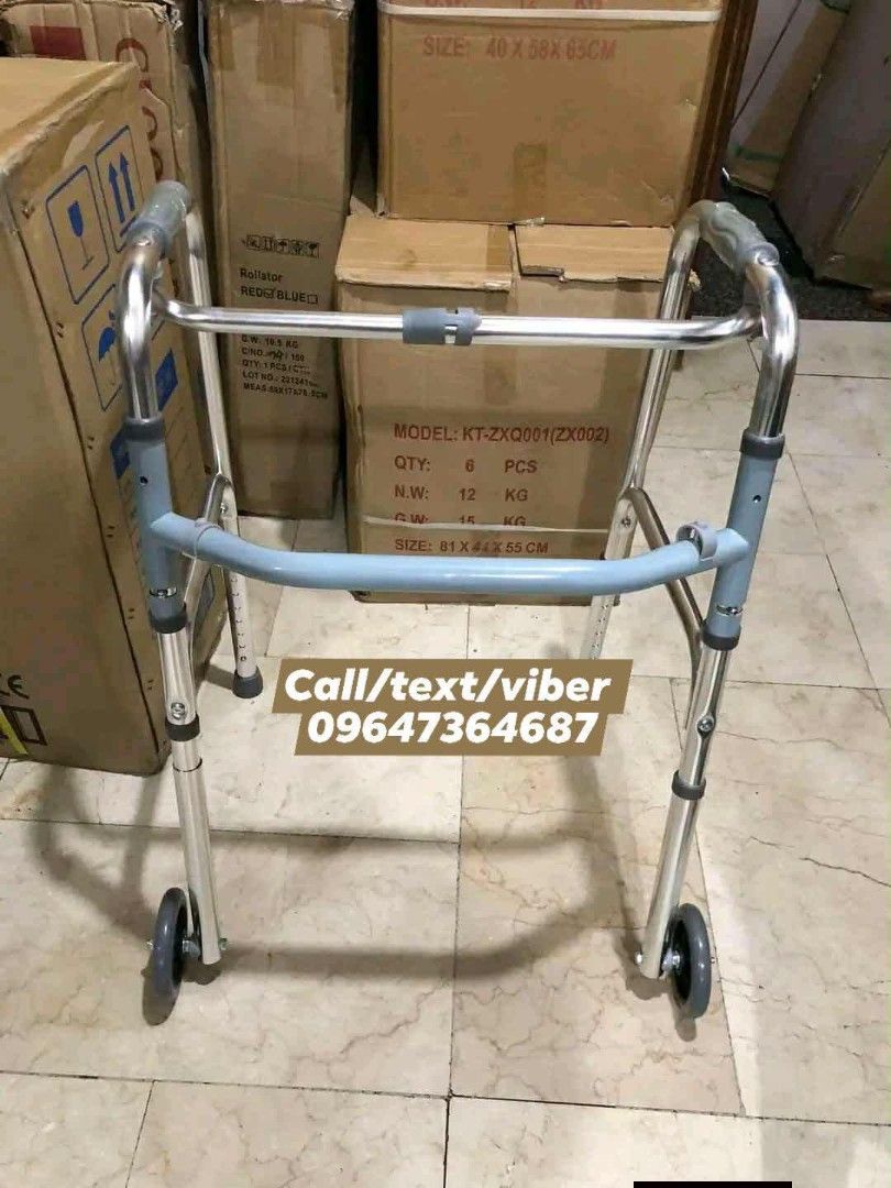 Medical Mobility Walker with Wheels and Folding Frame (Category: Wheelchairs) located in Quezon City. Submitted by ashleylobi46036 (Listing ID 1467914103, Image 3). Description: ✅FOR SALE ‼️ ADULT WALKER 📌🔴 AVAILABLE NOW ✅ ✅ BRANDNEW ✅ HIGH QUALITY ✅ HEAVY DUTY ✅ SAME-DAY DELIVERY ✅OPEN FOR PICK UP OR DELIVER VIA LALAMOVE MODE OF PAYMENT ✅CASH ON DELIVERY (COD) ✅BANK TRANSFER ✅ GCASH PAYMENT LOCATION: 131 BULUSAN ST LALOMA QUEZON CITY .