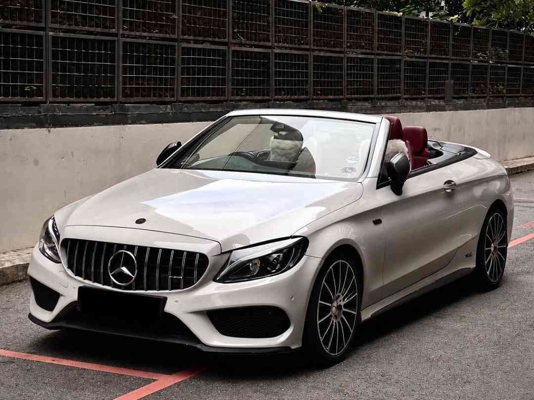 Mercedes-Benz C-Class Cabriolet Mild Hybrid C200 AMG Line Premium (A) (Category: Used Cars) located in Singapore. Submitted by monstermotors. (Listing ID 1456677990, Image 2). Description: Red top with the highest option, features. Only 1 on market. AMG premium plus. Only 2 owners. Rare sale. One of the most timeless and luxurious sport car to keep. Best design and shaped Mercedes made. With powerful showcase even in movies. Represents a true Cla
