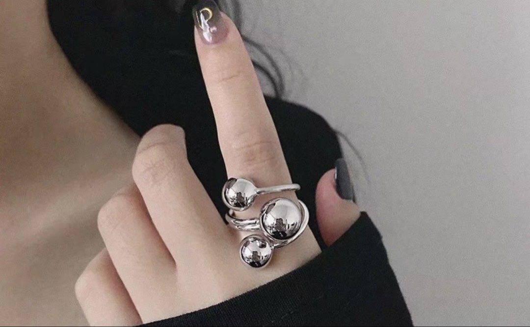 Metal ball geometric ring size 8 (Category: Rings) located in Manila. Submitted by vintageaccessories (Listing ID 1467972786, Image 2). Description: .