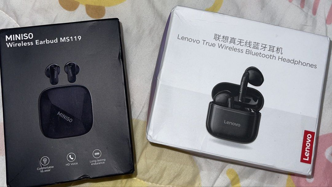 Miniso MS119 Wireless Bluetooth Headphones (Category: Earphones) located in Cavite. Submitted by Daspark25 (Listing ID 1467943131, Image 1). Description: Miniso Wireless Earbud MS119 (Black) - Comfortable fit, HD voice, and long-lasting battery - Perfect for daily commutes, workouts, and everyday use.