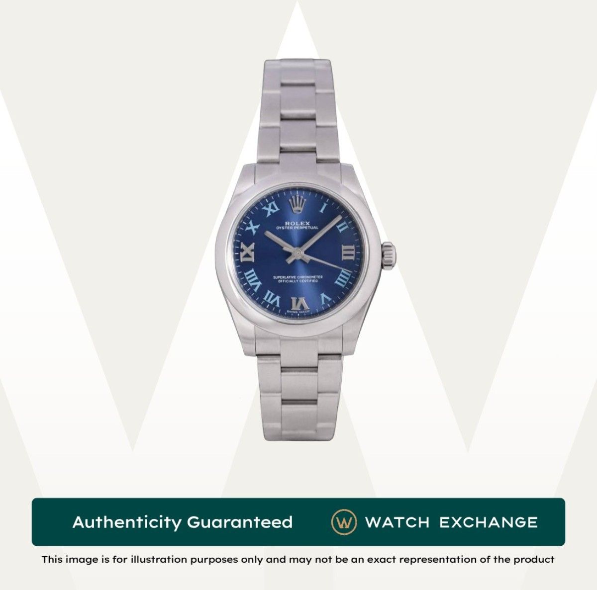 [Mint] Rolex Oyster Perpetual Oyster 177200 Blue Roman Dial Z29087 Aug 2014 (Category: Watches) located in Singapore. Submitted by watchexchange.sg (Listing ID 1467708709, Image 1). Description: [Mint] Rolex Oyster Perpetual Oyster 177200 Blue Roman Dial Z29087 Aug 2014 Price: $6,600 Brand: Rolex Model: 177200 Condition: Mint Dial: Blue Roman Case Diameter: 31mm Material: Stainless Steel Original Box: Yes Original Cert/Papers: Yes Dated: Aug 2014