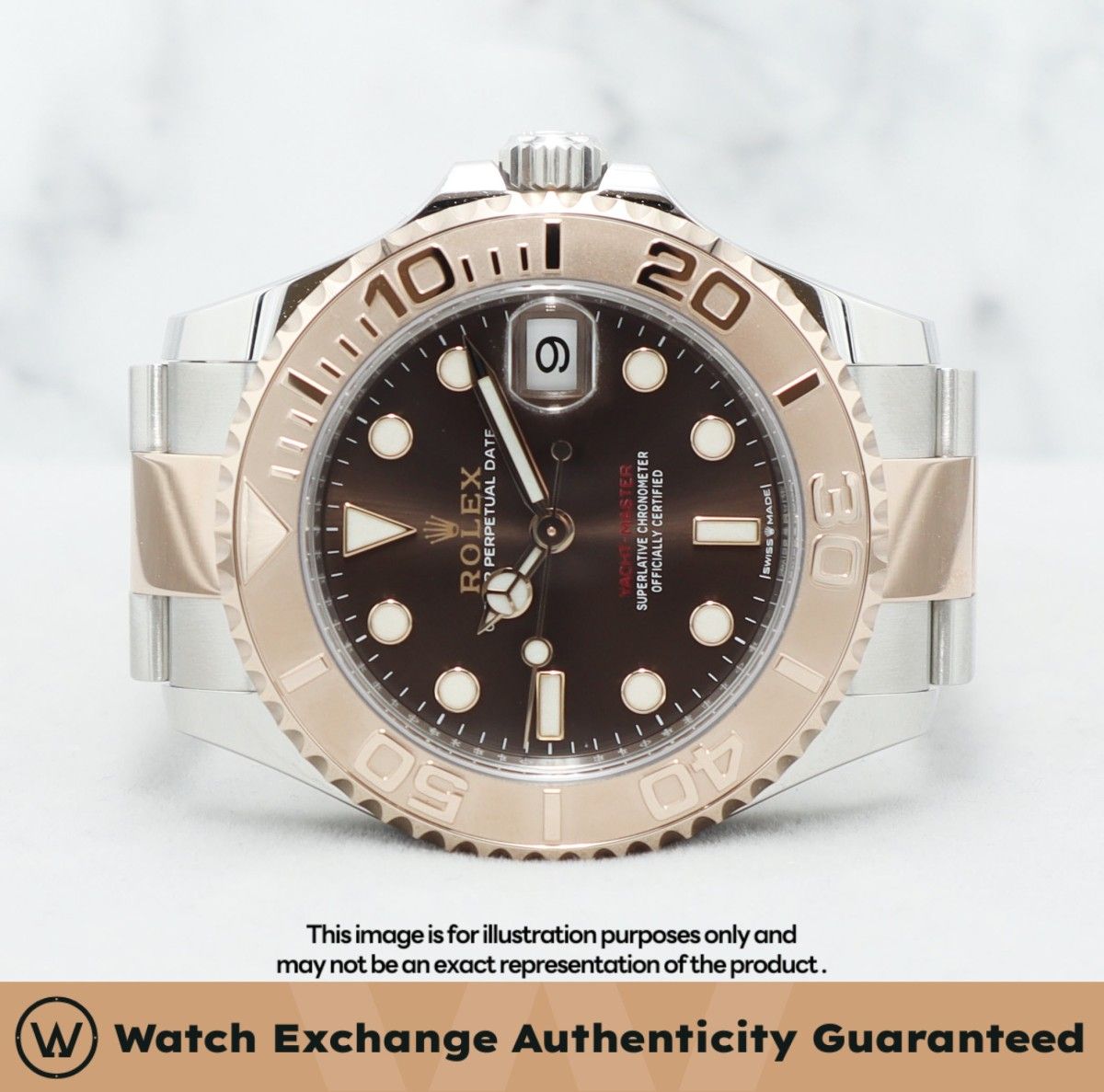 [Mint] Rolex Yacht Master Oyster 268621 Chocolate Dial Z29462 Jul 2020 (Category: Watches) located in Singapore. Submitted by watchexchange.sg (Listing ID 1467946583, Image 1). Description: [Mint] Rolex Yacht Master Oyster 268621 Chocolate Dial Z29462 Jul 2020 Price: $18,900 Brand: Rolex Model: 268621 Condition: Mint Dial: Chocolate Case Diameter: 37mm Material: Stainless Steel & Rose Gold Original Box: Yes Original Cert/Papers: Yes Dated: Jul 20