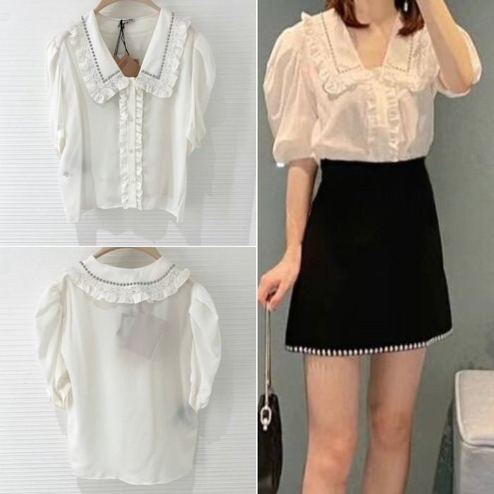 Miu Miu Short Sleeve (Category: Luxury Apparel) located in Abucay. Submitted by alvinthrif57836 (Listing ID 1467962649, Image 1). Description: Miu Miu Short Sleeve ‎_______________________ ‎Size: 40 on tag ‎(Measured by Inches) ‎Width: 20 ‎Length: 25 ‎Shoulder: 5 ‎Sleeve: 15 ‎Condition: EXCELLENT ‎Color Rate:9 /10 ‎Issue: None ‎_______________________ ‎ ‎Color may vary due to lightning so check wisely. ‎Thank you for your understanding ❤️.