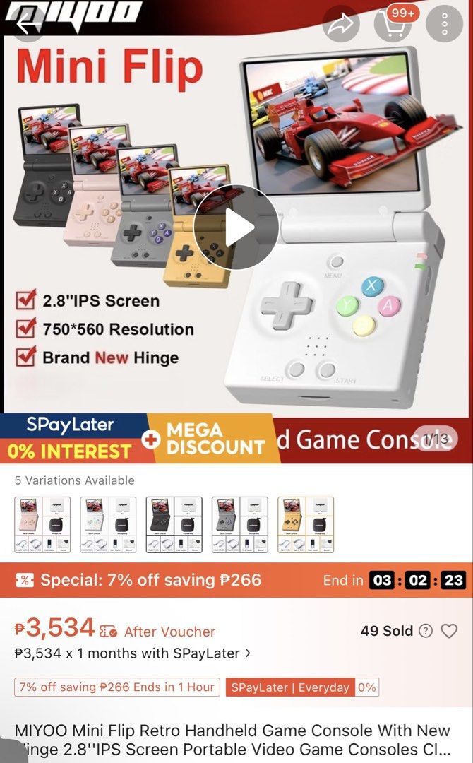 Miyoo mini flip retro console (Category: Others) located in Manila. Submitted by mamaansshop (Listing ID 1467972719, Image 3). Description: .