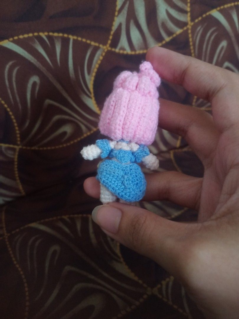 Mlbb angela inspired crochet keychain(summer) (Category: Handmade Craft) located in Manila. Submitted by flowerfins (Listing ID 1467865636, Image 2). Description: -handmade -keychain -inspired by mlbb angela -3inchs -made to order.