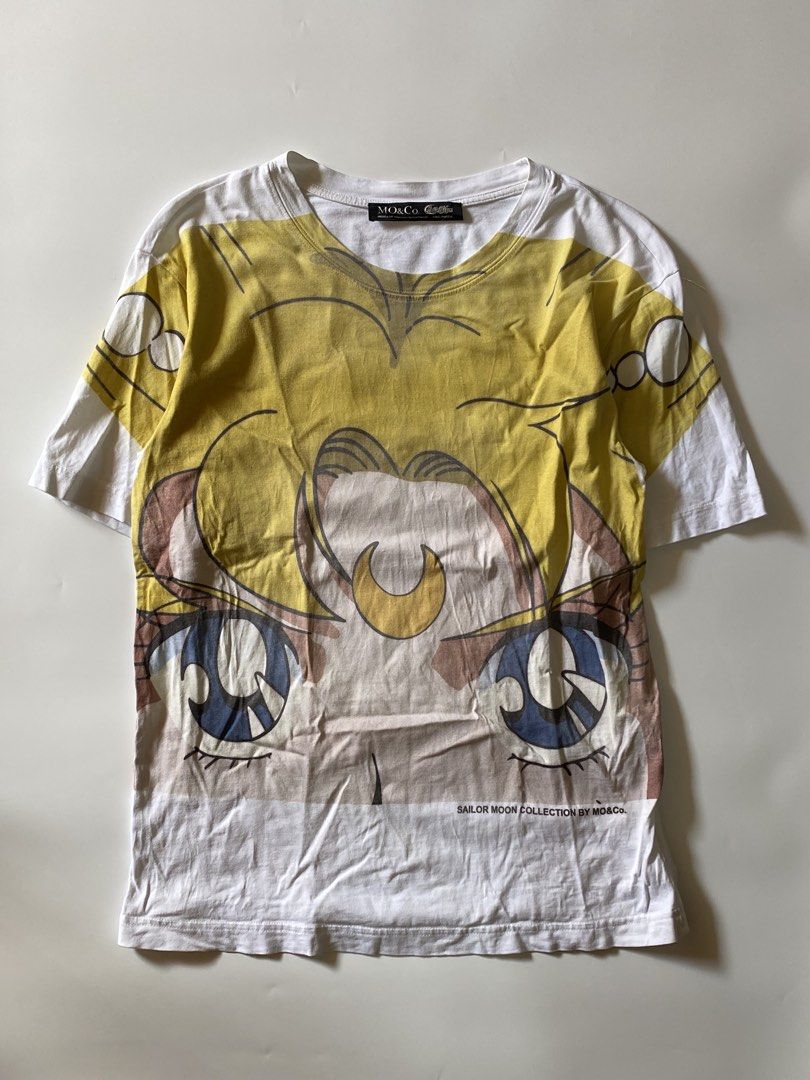 Mo&Co x Sailor Moon Collection 2012 Graphic Shirt (Category: Shirts) located in Makati City. Submitted by la_femme_by_bncks (Listing ID 1467956548, Image 2). Description: Length 24 Width 18 Measured it by inches Issue: N/A This is a pre-loved/thrifted items and may show minor signs of issue due to its vintage nature. Kindly manage expectations. No refunds or exchanges will be accepted. 📍Pasay City DM for inquiries..