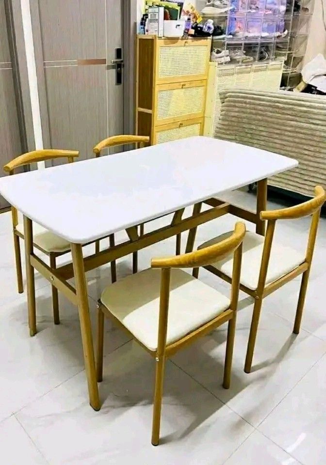 Modern dining set for sale table & 4 chairs (Category: Everything Else Others) located in Manila. Submitted by mightycloud_1992 (Listing ID 1467841309, Image 3). Description: 🍽️✨ MODERN DINING SET FOR SALE! ✨🍽️ Give your dining area a fresh and elegant look! 🤎 🪑 TABLE + 4 CHAIRS 🔥 ONLY ₱3,999 ✅ Stylish & modern design ✅ Comfortable chairs ✅ Perfect for home, condo & apartment ✅ Space-saving ✅ Great for everyday dining & family meals 📩 PM NO