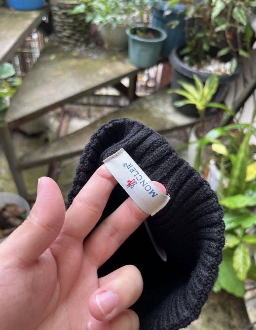 MONCLER WOOL RIBBED KNIT BEANIE (Category: Luxury Accessories) located in Baguio. Submitted by closetgc.clothingshop (Listing ID 1467962378, Image 3). Description: Moncler Ribbed Knit wool beanie Excellent condition One size Fits ALL.