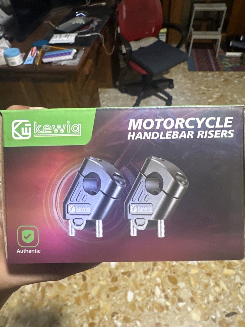 Motorcycle Handlebar Risers (Category: Motorcycle Accessories) located in Singapore. Submitted by bowlingbald (Listing ID 1467979621, Image 1). Description: BNIB Delivery - $10.